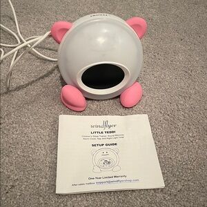 Windflyer Little Teddy Alarm Clock with Pink Accents
